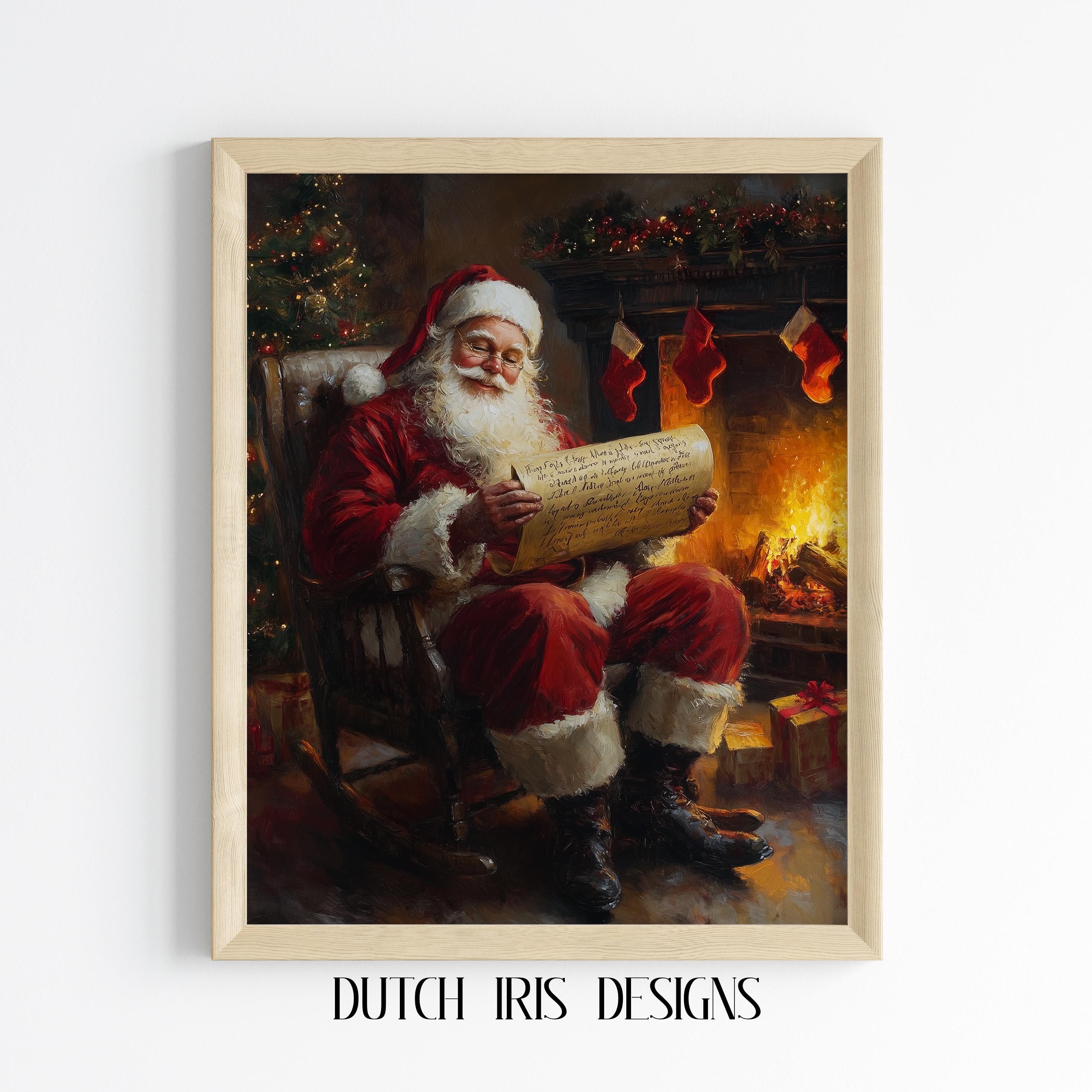 油絵 絵画【サンタの里】 油絵 絵画【サンタの里】