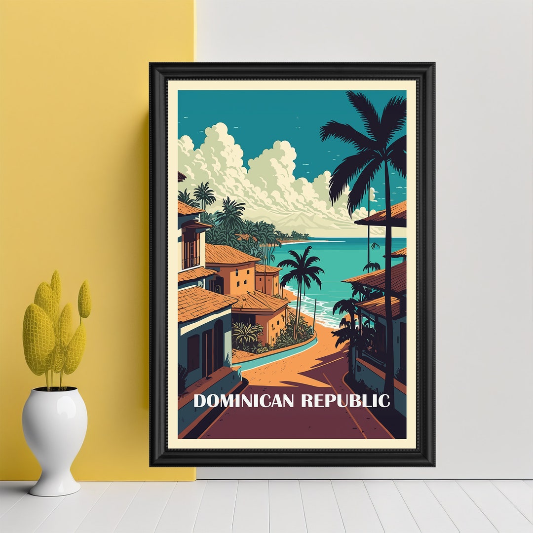 Dominican Republic Travel Poster Dominican Republic Wall Art Etsy