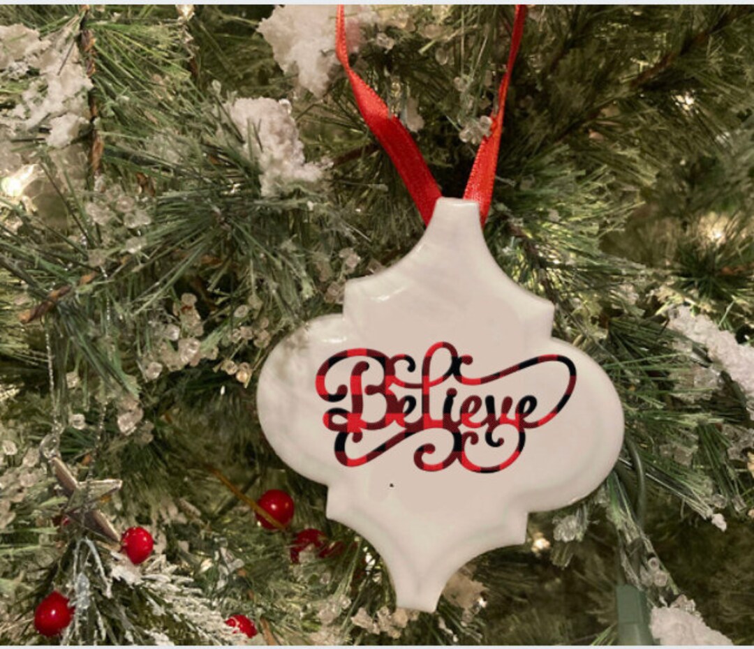 BELIEVE CHRISTMAS ORNAMENT Etsy