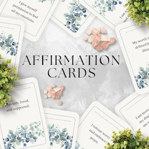 Tarjetas de Afirmación para el Cáncer, Baraja de Cartas de Manifestación Editable, Plantilla de Canva, Regalo para Pacientes con Cáncer, Apoyo al Paciente, Sanación Positiva
