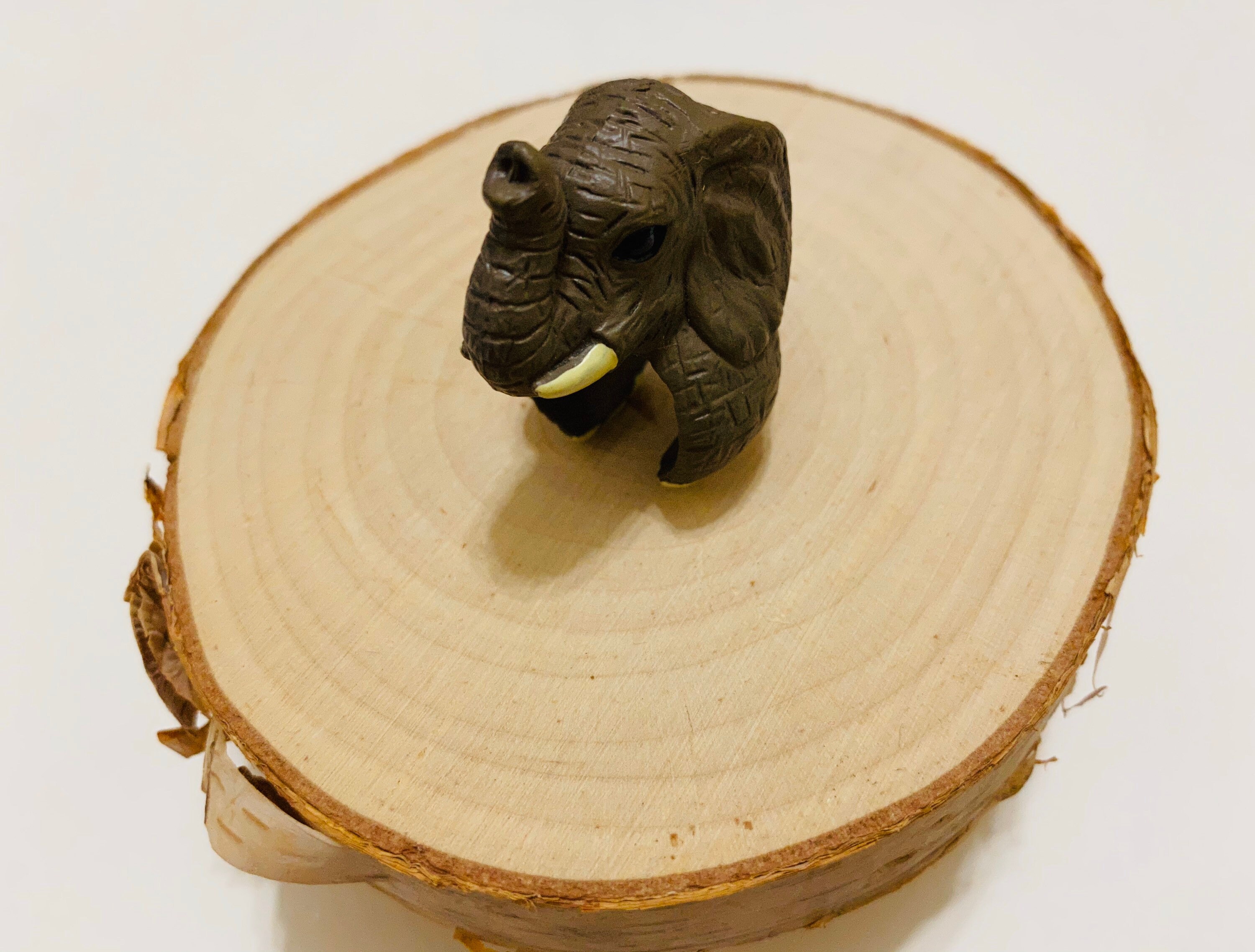 Africa Elefante Anillo Banda Anillo de Elefante Realista ...