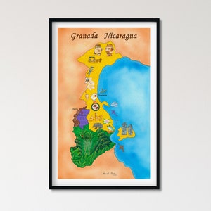 Carte de Grenade, Nicaragua par Ricardo Maya Rodriguez