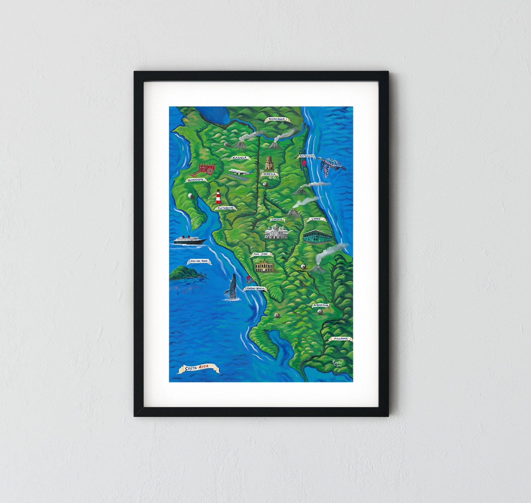 Map of Costa Rica by Uziel Canales