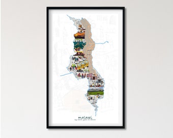 Map of Malawi by Lerato Honde