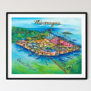 Map of Nicaragua by Ismael Antonio Tecero Ruiz