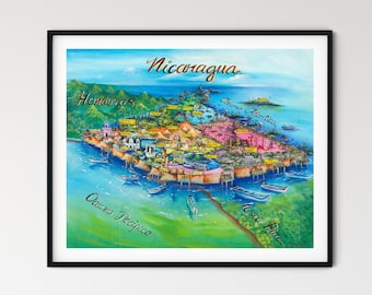 Map of Nicaragua by Ismael Antonio Tecero Ruiz