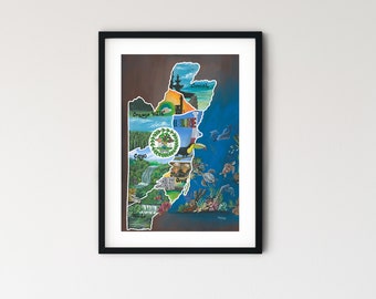 Map of Belize by Carlos Carillo