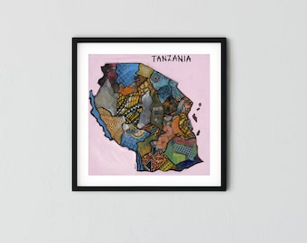 Map of Tanzania by Thobias Minzi
