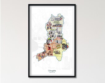 Map of Lilongwe, Malawi by Lerato Honde