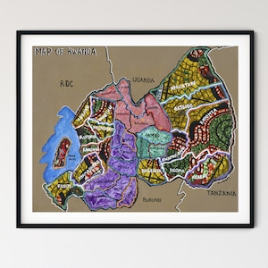 Karte von Ruanda von Izabiriza Moise