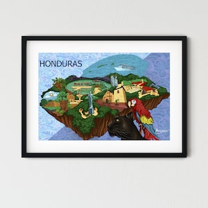 Kaart van Honduras door Andrea Castaneda