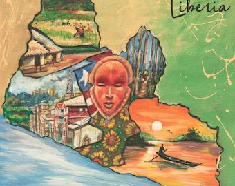 Map of Liberia, by Cyrus Cooper