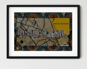 Map of Dar es Salaam by Safin Kimbokota