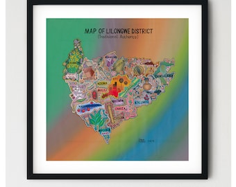 Map of Lilongwe, Malawi by George Mkumbula