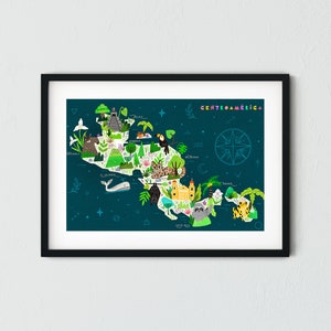 Carte de l’Amérique centrale par Alejandra Marroquin et Carlos Violante