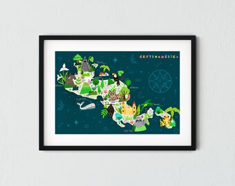 Map of Central America by Alejandra Marroquin and Carlos Violante