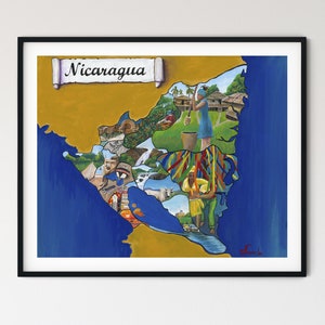 Carte du Nicaragua par Nasser Mejia Moreno