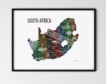 Map of South Africa by Micaela Cloete