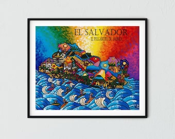 Map of El Salvador by Yosef Pendragon