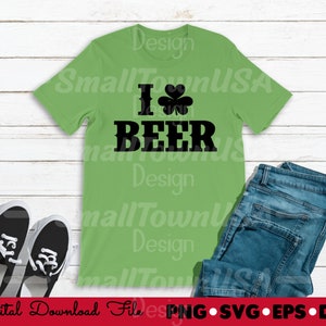 BEER St. Patrick&#39;s Day Digital File - Svg, Png, Dxf, Eps - Vinyl, Sublimation, and Screen Print File