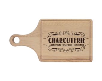 Charcuterie Lunchable Cutting Board | Engraved Serving Platter