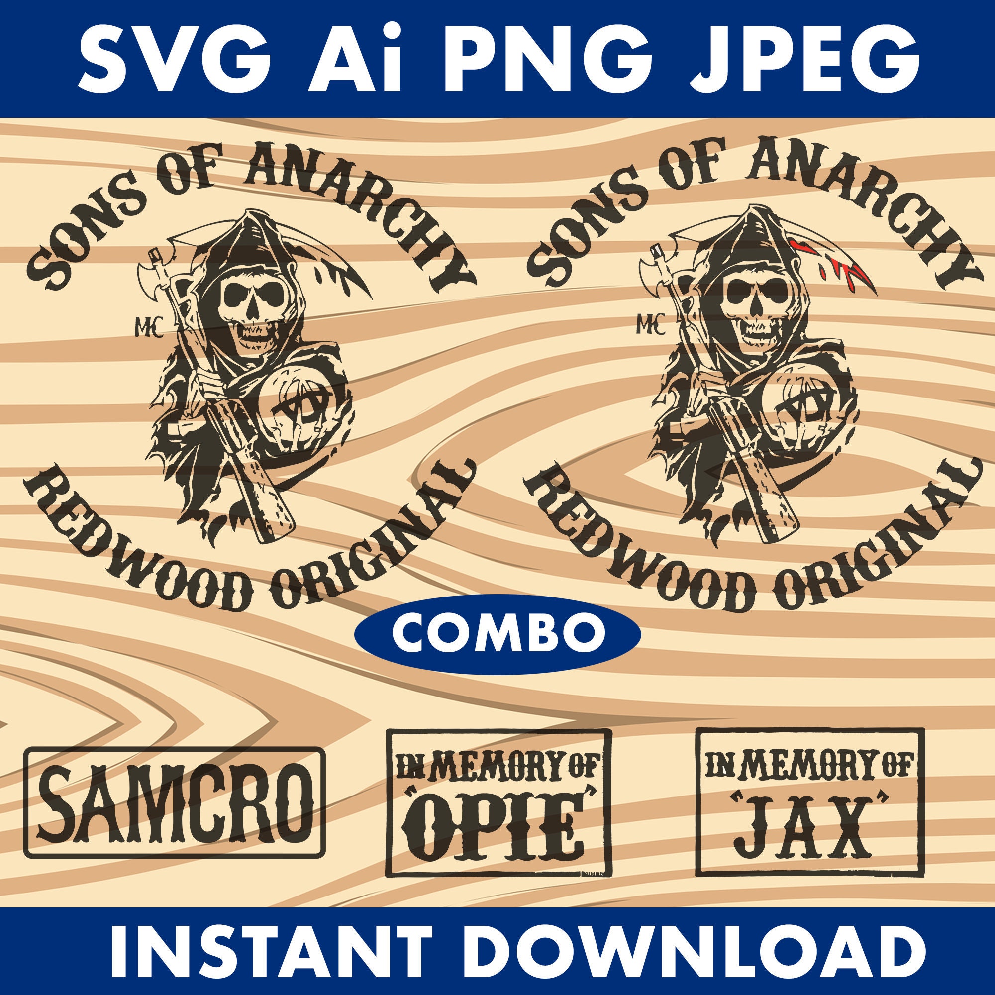 Download Sons Of Anarchy Redwood Original Svg Ai Png Jpeg Vector Image Etsy