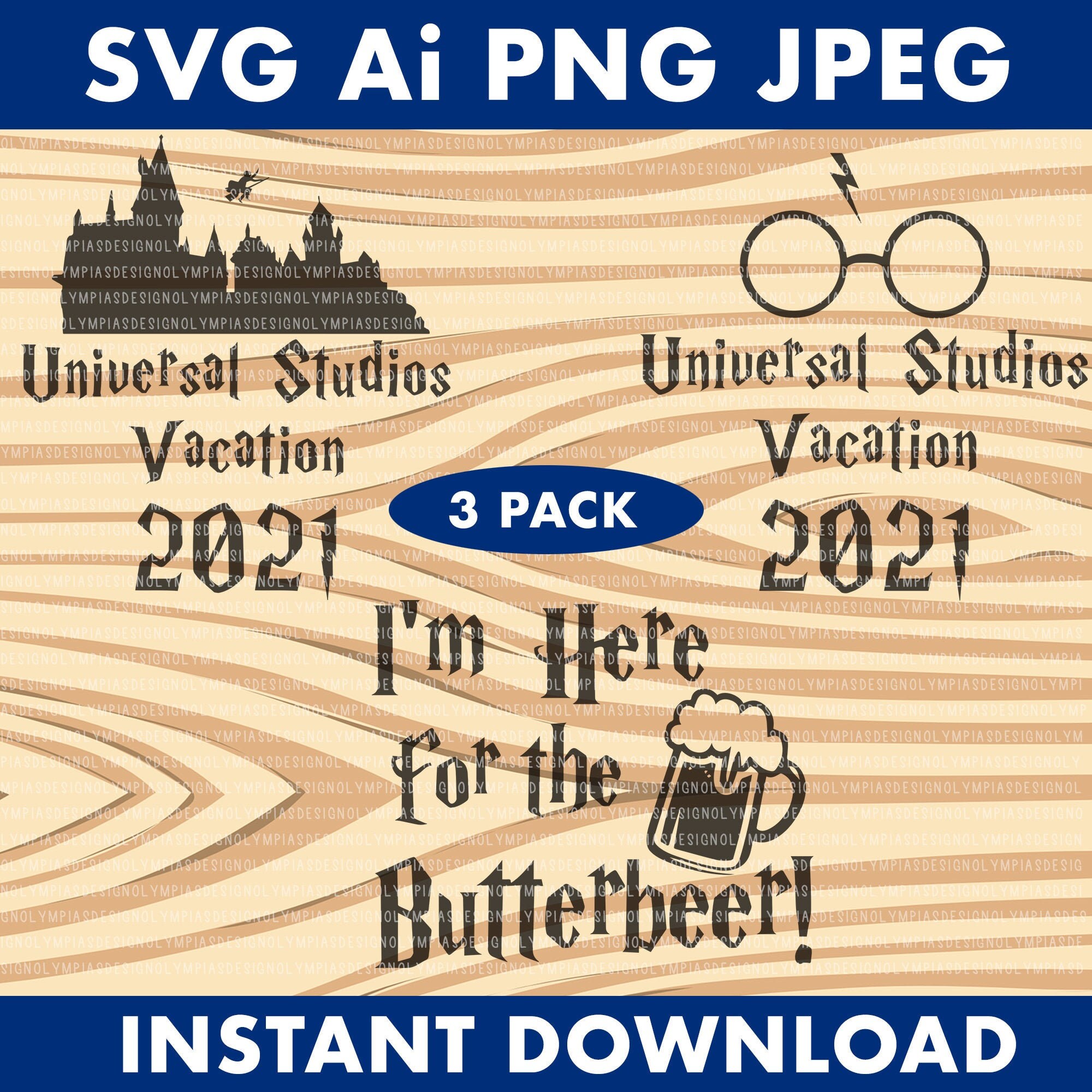 Download Universal Studios Family Vacation SVG Harry Potter Butterbeer | Etsy