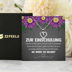 Einschulung Geschenk Mädchen  Schulanfang 1. Klasse Glückwunsch Erstklässler Idee Patenkind Tochter Enkelin von Oma Opa Mama Papa