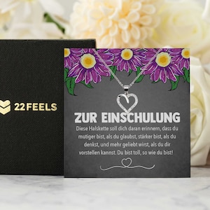Einschulung Geschenk Mädchen  Schulanfang 1. Klasse Glückwunsch Erstklässler Idee Patenkind Tochter Enkelin von Oma Opa Mama Papa