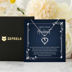 Bride To Be Braut Geschenk von Bräutigam, Frauen Schmuck zur Hochzeit, Verlobte Vorfreude, Silber Halskette mit Herz Anhänger, Karte