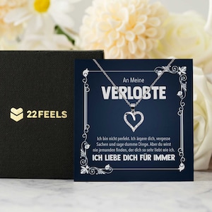 Frisch Verlobte Geschenk, Verlobung Frauen Schmuck, Bride To Be, An Meine, Willst Du Mich Heiraten, Silber Halskette Herz mit Karte