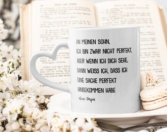 Sohn Geschenk zum 18. Geburtstag von Papa An Mein Kind Tasse Jungs Männer 30 Jahre Kaffeetasse von Eltern Vater an Sohnemann Spruch Liebe