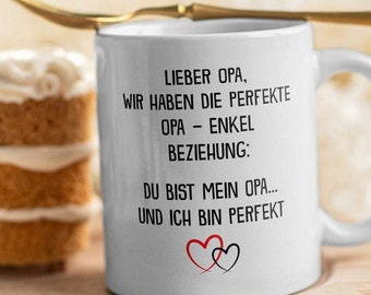 Opa Enkel Opa Tasse Opa Geschenk von Enkel Opa Geburtstag Opa Vatertag Großvater Tasse Oma und Opa Geschenk Opa Weihnachten Enkel Opi