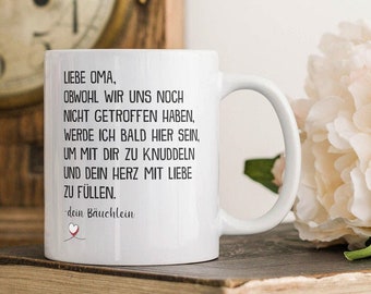 Du Wirst Oma Tasse Schwangerschaft Geschenk von Baby Werdende Grossmutter Geburtstag Muttertag Omi To Be Bald Verkünden, Kaffeetasse Frauen