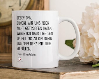 Du Wirst Opa Tasse Schwangerschaft Geschenk von Baby Werdender Grossvater Geburtstag Vatertag Opi To Be Bald Verkünden, Kaffeetasse Männer