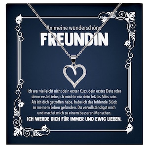 Freundin Geschenk Silber Ich Liebe Dich Schmuck Frauen Silber 925/000 Herz Halskette Valentinstag Jahrestag Damen Collier Liebesbeweis
