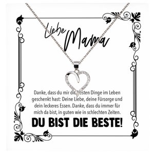 Mama Geschenk Muttertag Geburtstag Frauen Schmuck mit Karte Herz Halskette Echt Silber Weihnachten Idee von Tochter oder Sohn