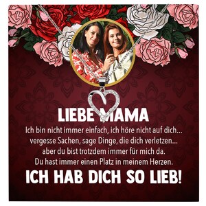Mama Schmuck Personalisiertes Geschenk Muttertag Geburtstag Frauen Halskette Personalisisierbar Karte Herz Collier Echt Silber Weihnachten
