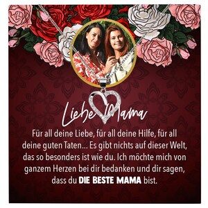 Mama Schmuck Personalisiertes Geschenk Muttertag Geburtstag Frauen Halskette Personalisisierbar Karte Herz Collier Echt Silber Weihnachten