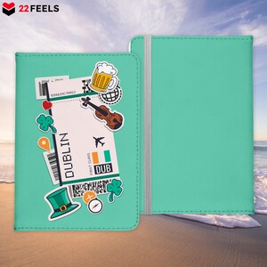Dublin Souvenir Reisepasshülle Organizer Reisen Gadgets Irland Haupstadt Europa Urlaub Kunst-Leder Etui Cover Frauen Männer Kinder