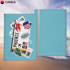 Phoenix Souvenir Reisepasshülle Organizer Reisen Gadgets Arizona USA Vereinigte Staaten Urlaub Kunst-Leder Etui Cover Frauen Männer Kinder