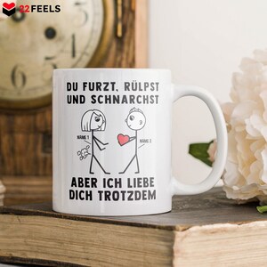 Frauen Geschenk Personalisierte Tasse Jahrestag Hochzeitstag Valentinstag Freundin Ehefrau für Sie Geburtstag Weihnachten Paar Haferl