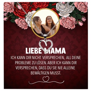 Mama Schmuck Personalisiertes Geschenk Muttertag Geburtstag Frauen Halskette Personalisisierbar Karte Herz Collier Echt Silber Weihnachten