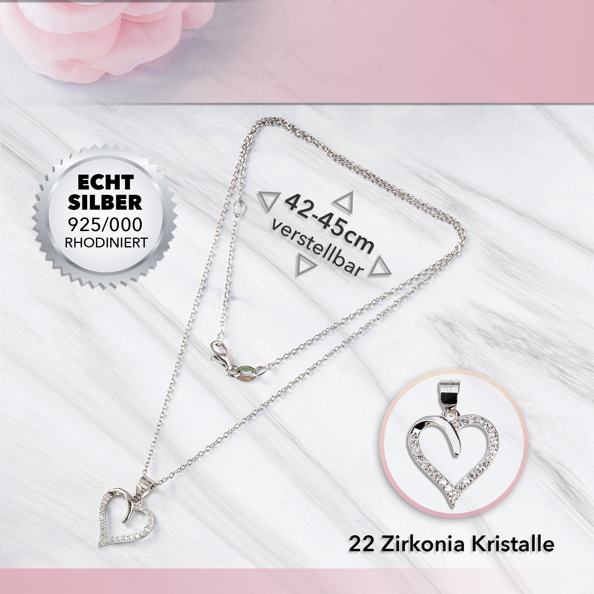 Umarmungspaar-Kette Aus 925er Sterlingsilber – Schmuck Für Verliebte, Als Geschenk Zu Valentinstag Oder Jahrestag