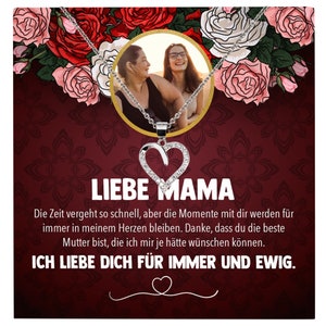 Mama Schmuck Personalisiertes Geschenk Muttertag Geburtstag Frauen Halskette Personalisisierbar Karte Herz Collier Echt Silber Weihnachten