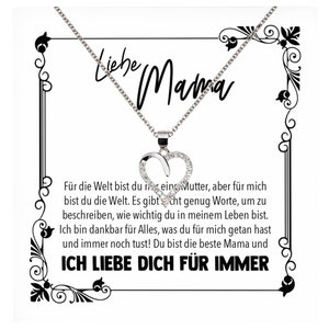 Mama Geschenk Muttertag Geburtstag Frauen Herz Halskette mit Karte Echt Silber Schmuck Weihnachten Idee von Tochter oder Sohn