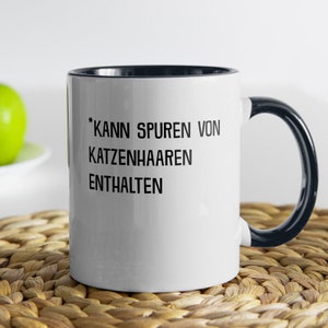Katze Tasse Katzenmama Lustiges Geschenk für Cat Moms Katzenhaare im Trinknapf Katzenbaby Spruch Kaffeetasse für Frauen und Männer