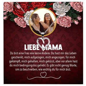Mama Schmuck Personalisiertes Geschenk Muttertag Geburtstag Frauen Halskette Personalisisierbar Karte Herz Collier Echt Silber Weihnachten