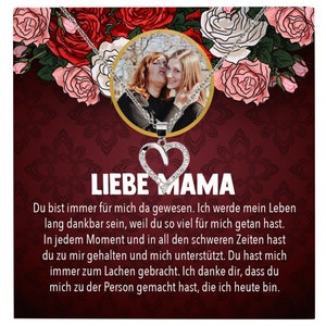 Mama Schmuck Personalisiertes Geschenk Muttertag Geburtstag Frauen Halskette Personalisisierbar Karte Herz Collier Echt Silber Weihnachten