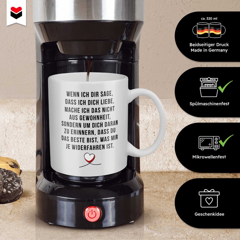 Jahrestag Geschenk für Sie Liebesbeweis für Mann Ehe Geschenk Valentinstag Geschenk Jahrestag Tasse Hochzeitstag Geschenk Verlobung Tasse